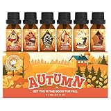 SNOWSEN Herbst Ätherische Öle Set, 6 x 10 ml Aromatherapie Ätherische Öle für Diffuser, Duftöl...