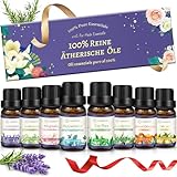 Ätherische Öle Set, 8x10ml Duftöl GeschenkSet - 100% Naturrein Rein...