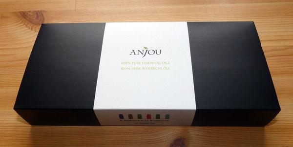 Anjou Aromatherapie Duftöl Set mit 6 ätherischen Ölen Verpackung geschlossen